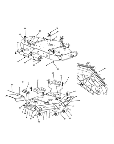 Fabricated Deck Assembly 54-Inch Diagram and Parts List for M54-KH (53AH8CT4050-27HP)(2010) Cub Cadet Lawn Tractor